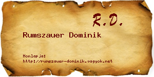 Rumszauer Dominik névjegykártya