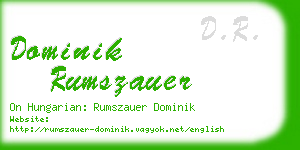 dominik rumszauer business card